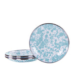 GL62S4 - Sea Glass Swirl Appetizer Plates- Set of 4 - Golden Rabbit Enamelware