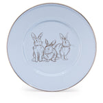 GRB99 - Blue Bunnies Child Set - Golden Rabbit Enamelware