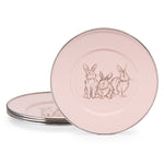 GRP11S4 - Set of 4 Pink Bunnies Child Plates  Primary Image
