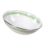 GS18 - Green Scallop Catering Bowl - Golden Rabbit Enamelware