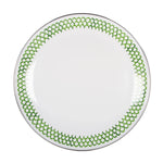 GS56S4 - Green Scallop Dinner Plates - Set of 4 - Golden Rabbit Enamelware