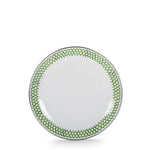 GS69S4 - Green Scallop Sandwich Plates - Set of 4 - Golden Rabbit Enamelware