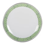 GS69S4 - Green Scallop Sandwich Plates - Set of 4 - Golden Rabbit Enamelware