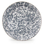 GY70 - Grey Swirl Tray with Steel Table Base - Golden Rabbit Enamelware