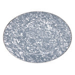 GY06 - Grey Swirl Oval Platter - Golden Rabbit Enamelware
