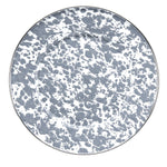GY11S4 - Grey Swirl Sandwich Plates - Set of 4 - Golden Rabbit Enamelware