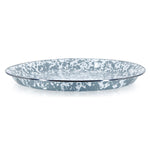 GY21 - Grey Swirl Medium Tray - Golden Rabbit Enamelware