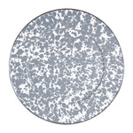 GY26S2 - Grey Swirl Chargers - Set of 2 - Golden Rabbit Enamelware