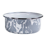 GY60S4 - Grey Swirl 14oz Soup Bowls - Set of 4 - Golden Rabbit Enamelware