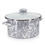 GY72 - Grey Swirl 6 qt Stock Pot Primary Image