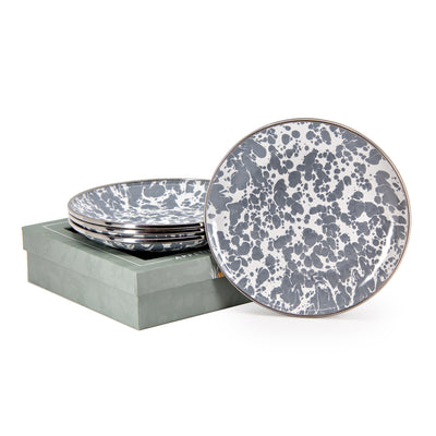 GY96 - Grey Swirl Appetizer Plate Set  Primary Image