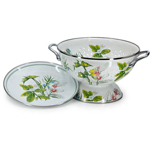 HB107 - Herbs Colander Set - Golden Rabbit Enamelware