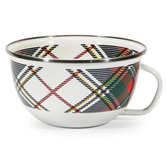 HP35S4 - Highland Plaid Sharing Bowls - Set of 4 - Golden Rabbit Enamelware