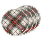 HP69S4 - Highland Plaid Sandwich Plates - Set of 4 - Golden Rabbit Enamelware