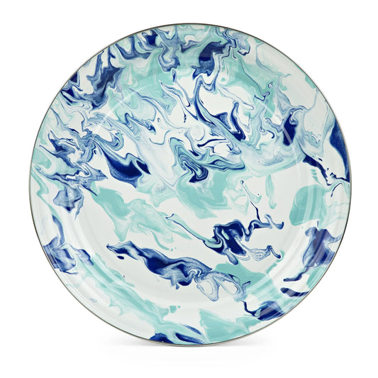 LG01 - Lagoon Large Tray - Golden Rabbit Enamelware
