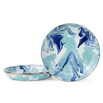 LG04S4 - Lagoon Pasta Plates - Set of 4 - Golden Rabbit Enamelware