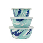 LG30 - Lagoon Nesting Bowls - Golden Rabbit Enamelware