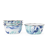 LG61S4 - Lagoon Salad Bowls - Set of 4 - Golden Rabbit Enamelware
