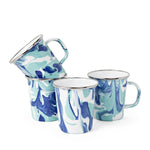 LG66S4 - Lagoon 16 oz Latte Mugs - Set of 4 - Golden Rabbit Enamelware