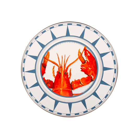 LS07S4 - Lobster Diner Plates - Set of 4 - Golden Rabbit Enamelware
