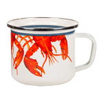 LS28S4 - Lobster 24 oz Grande Mugs - Set of 4 - Golden Rabbit Enamelware