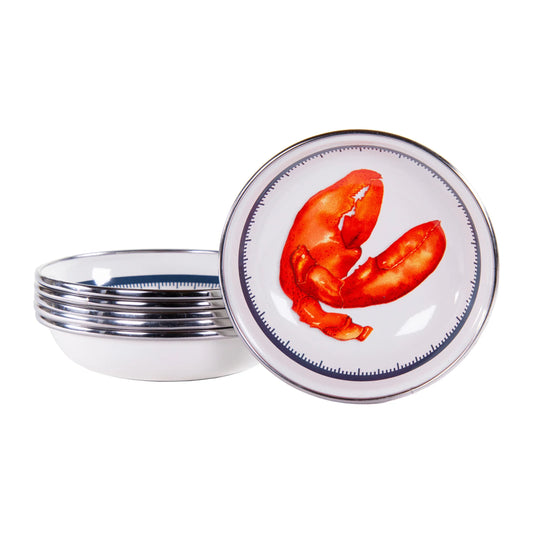 LS59S6 - Lobster Tasting Dishes - Set of 6 - Golden Rabbit Enamelware