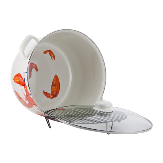 LS75 - Lobster 18 Qt Stock Pot - Golden Rabbit Enamelware