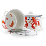 LS75 - Lobster 18 Qt Stock Pot - Golden Rabbit Enamelware