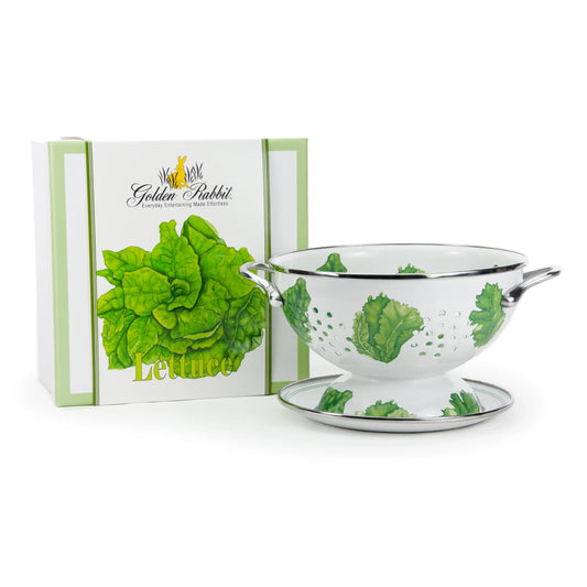 LT107 - Lettuce Colander Set - Golden Rabbit Enamelware