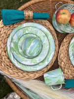 MM07S4 - Modern Monet Dinner Plates - Set of 4 - Golden Rabbit Enamelware