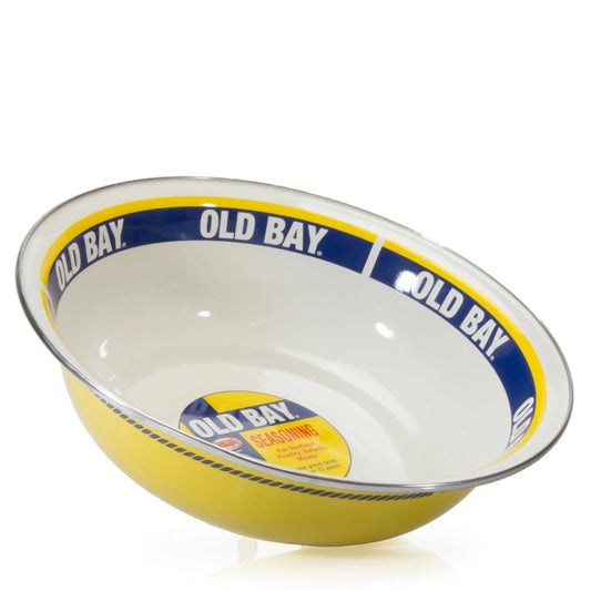 OB03 - Old Bay Serving Bowl - Golden Rabbit Enamelware