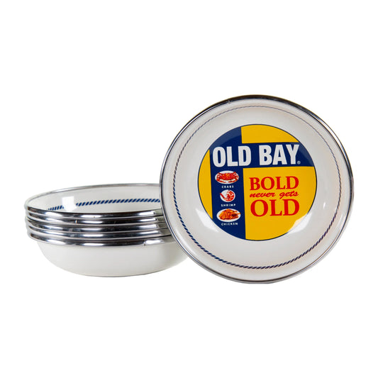 OB59S6 - Old Bay Tasting Dishes - Set of 6 - Golden Rabbit Enamelware