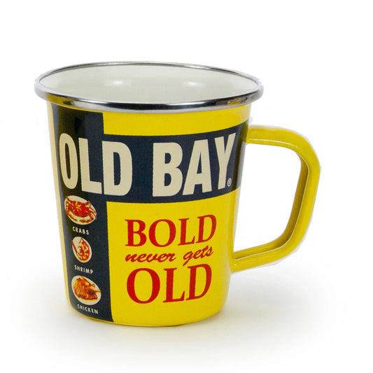 OB66S4 - Old Bay 16 oz Latte Mugs - Set of 4 - Golden Rabbit Enamelware