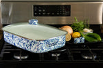 OC15 - Ocean Swirl Roasting Pan - Golden Rabbit Enamelware