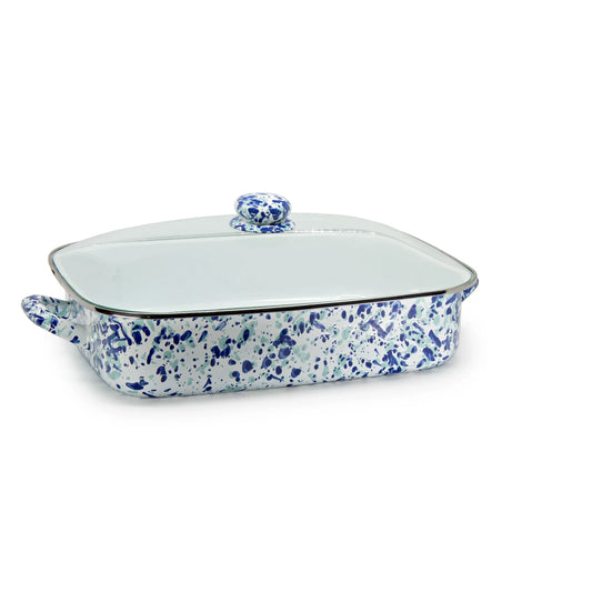 OC15 - Ocean Swirl Roasting Pan - Golden Rabbit Enamelware