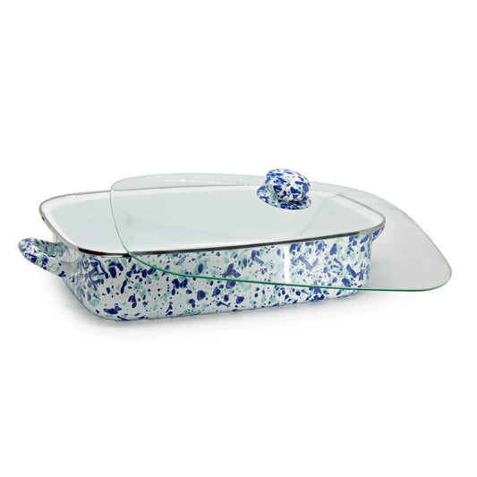 OC15 - Ocean Swirl Roasting Pan - Golden Rabbit Enamelware