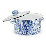 OC72 - Ocean Swirl 6 Qt Stock Pot - Golden Rabbit Enamelware