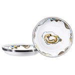 OY04S4 - Oyster Pasta Plates - Set of 4 - Golden Rabbit Enamelware