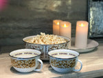 PP35S4 - Popcorn Sharing Bowls - Set of 4 - Golden Rabbit Enamelware