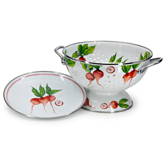 RA107 - Radish Colander Set - Golden Rabbit Enamelware