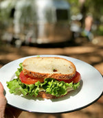 RBW91 - Black Rolled Rim Plates - Set of 4 - Golden Rabbit Enamelware