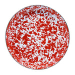 RD04S4 - Red Swirl Pasta Plates - Set of 4 - Golden Rabbit Enamelware