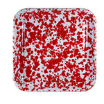 RD09S2 - Set of 2 Red Swirl Square Plates   AltImage3