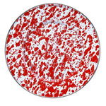 RD11S4 - Red Swirl Sandwich Plates - Set of 4 - Golden Rabbit Enamelware