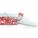 RD15 - Red Swirl Roasting Pan - Golden Rabbit Enamelware