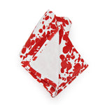 RD52 - Red Swirl Kitchen Towel Set - of 2 - Golden Rabbit Enamelware