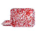 RD58S2 - Set of 2 Red Swirl Quarter Sheet Trays Primary Image