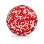 RD62S4 - Red Swirl Appetizer Plates- Set of 4 - Golden Rabbit Enamelware