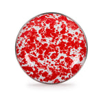 RD62S4 - Red Swirl Appetizer Plates- Set of 4 - Golden Rabbit Enamelware
