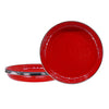 Set of 4 Solid Red Pasta Plates